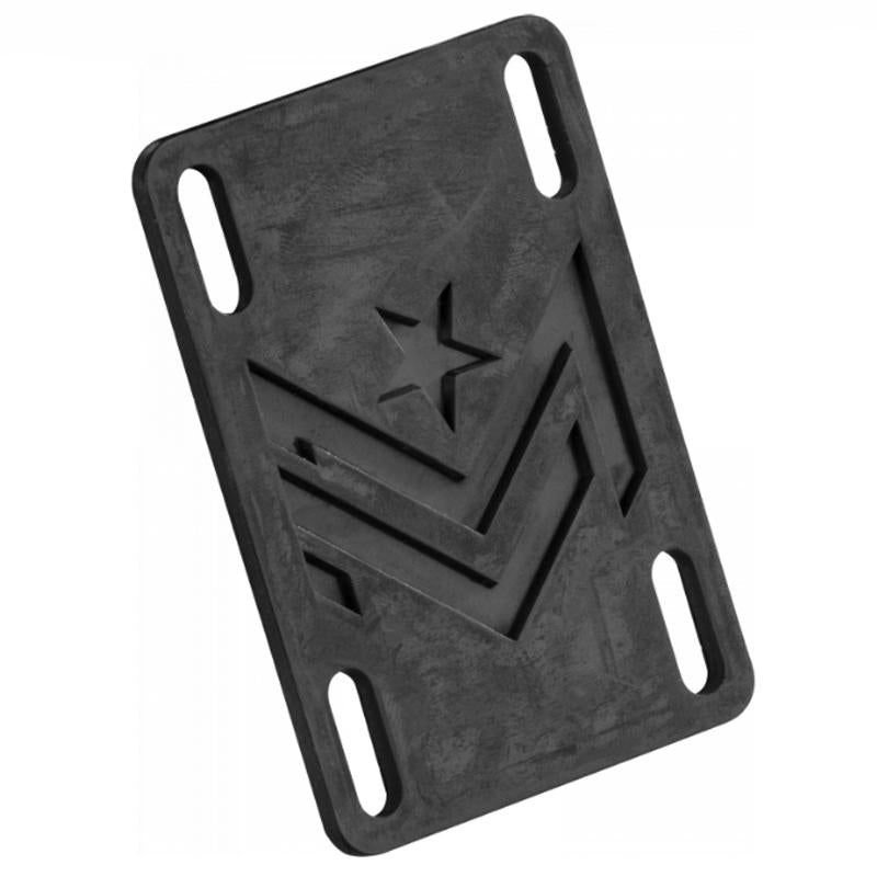 Mini Logo .10” 2.54mm High Rubber Black Risers (2pk) 5150 Skate Shop