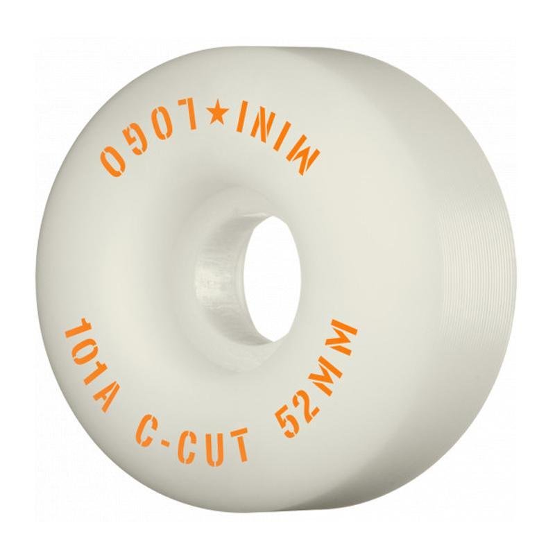 Mini Logo 52mm 101a C-Cut White Skateboard Wheels 4pk - 5150 Skate Shop