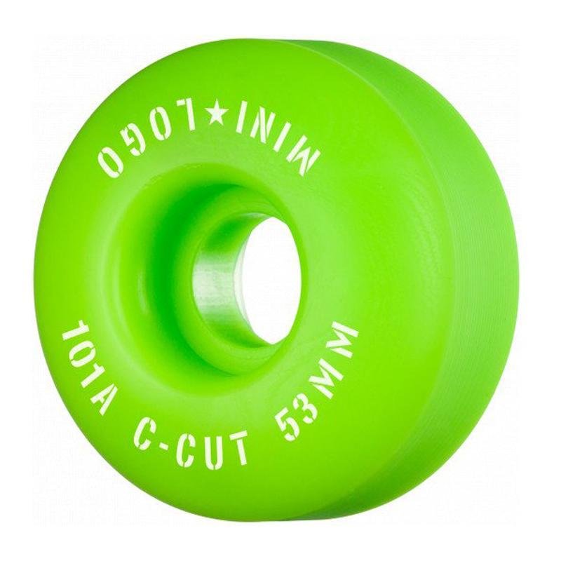 Mini Logo 53mm 101a C-Cut Green Skateboard Wheels 4pk-5150 Skate Shop