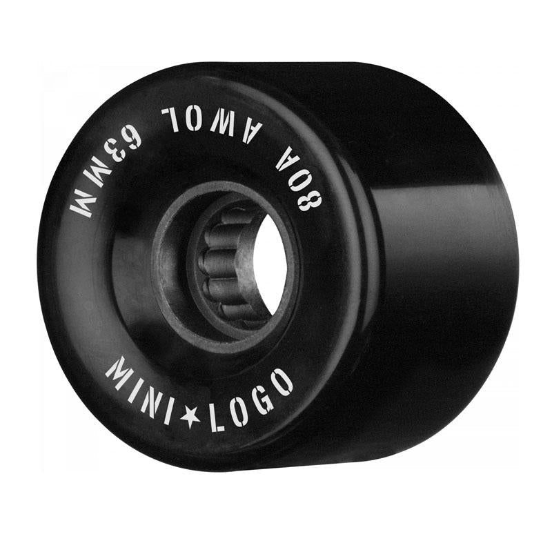 Mini Logo 63mm 80a AWOL Black Skateboard Wheels 4pk 5150 Skate Shop