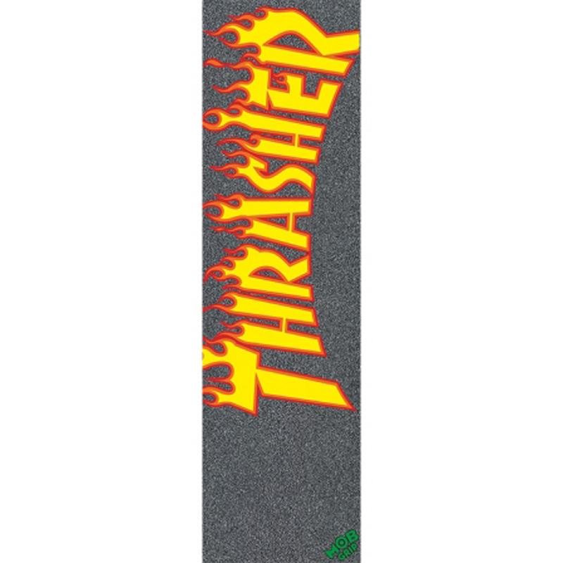Mob Grip 9" x 33" Thrasher Yellow & Orange Flame Skateboard Grip Tape - 5150 Skate Shop