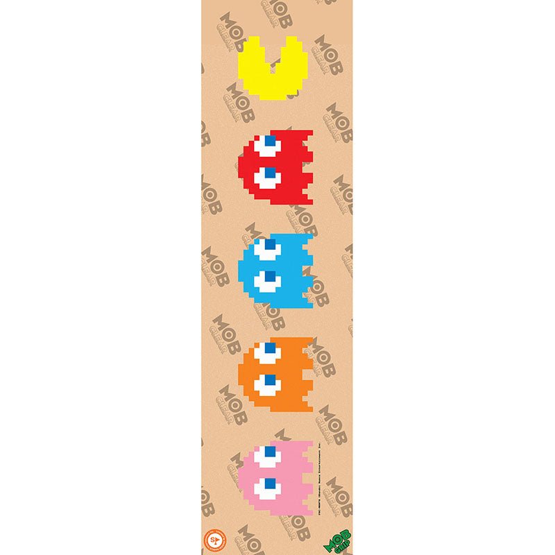 Mob Grip 9in x 33in PAC-MAN Classic Clear Back Graphic Skateboard Grip Tape - 5150 Skate Shop