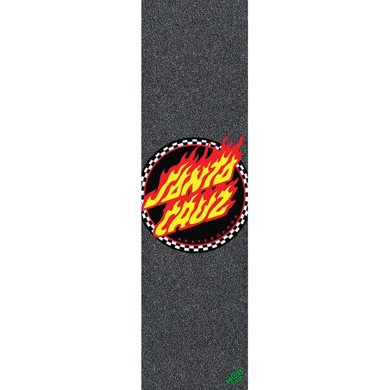 Mob Grip X Santa Cruz Skateboards 9" x 33" Dot Checkerboard Flame Grip Tape - 5150 Skate Shop