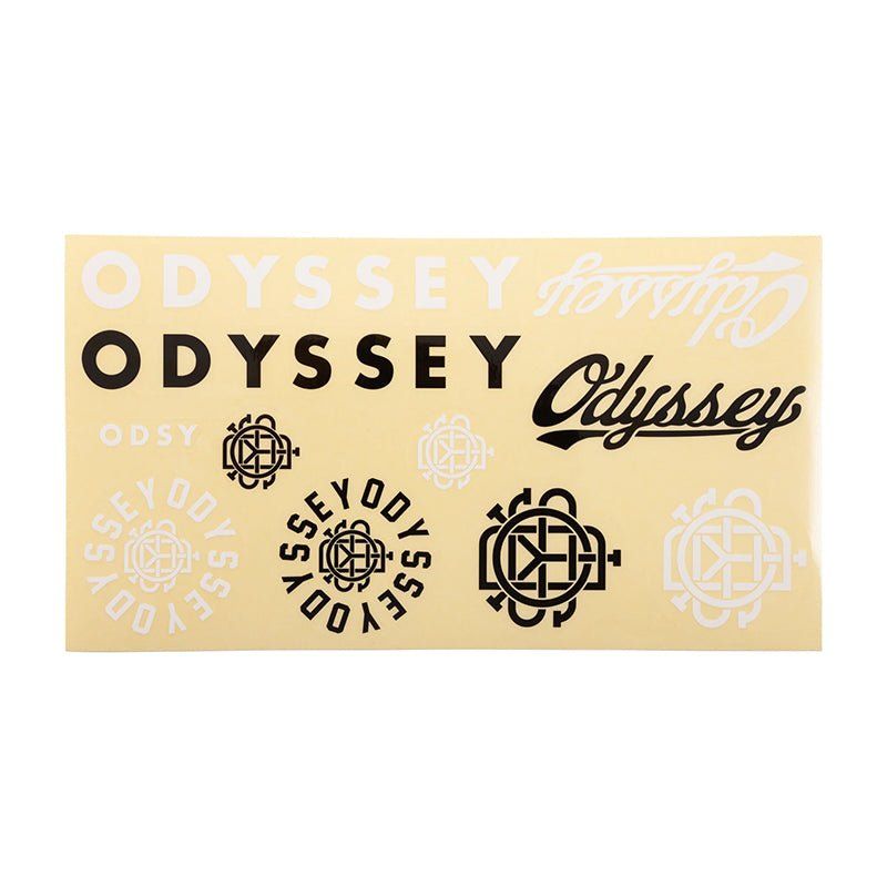 Odyssey Assorted Sticker Pack Black/White with Clear Back 5150 Skate Shop