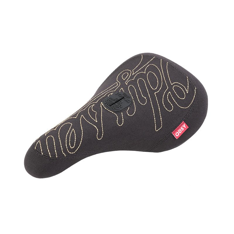 Odyssey Big Stitch Slim Gold (Slim, Pivotal) Black w/Gold Stitch Bicycle Seat-5150 Skate Shop