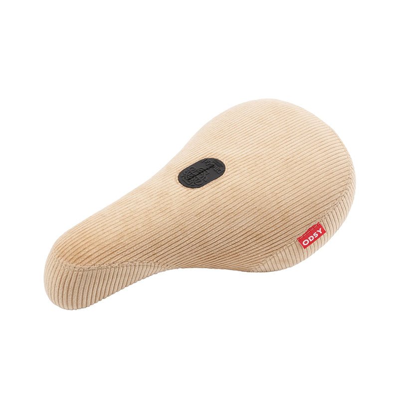 Odyssey Broc Fat Cap (Pivotal) Tan Corduroy (Broc Raiford Signature) Bicycle Seat-5150 Skate Shop