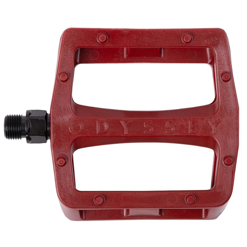 Odyssey Grandstand v2 PC 9/16" Maroon Bicycle Pedals 1 Pair-5150 Skate Shop