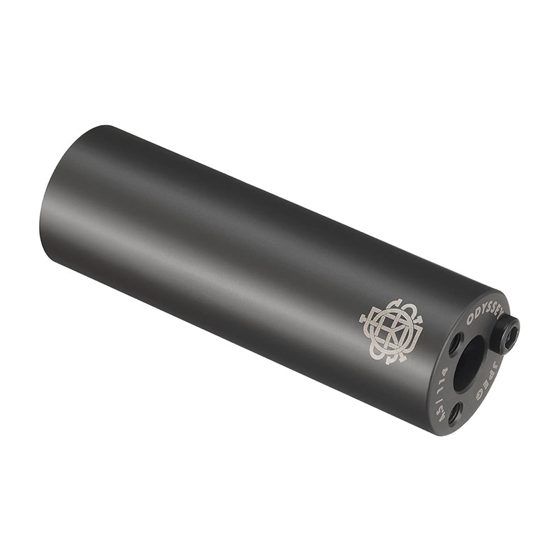 Odyssey JPEG Longer 4.5" Steel Peg Black CRO-MO 14mm (3/8 Adapter) Single - 5150 Skate Shop