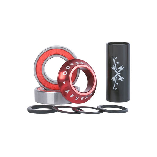 Odyssey Mid 19mm Anodized Red Bicycle Bottom Bracket-5150 Skate Shop