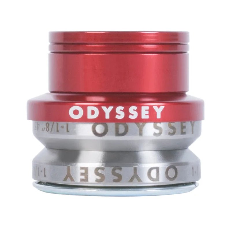 Odyssey Pro Low 4mm (1-1/8") Anodized Red Bicycle Headset-5150 Skate Shop