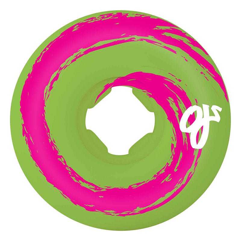 OJ 45mm 99a Swamp Wheels Pink Green Swirl Skateboard Wheels 4pk - 5150 Skate Shop