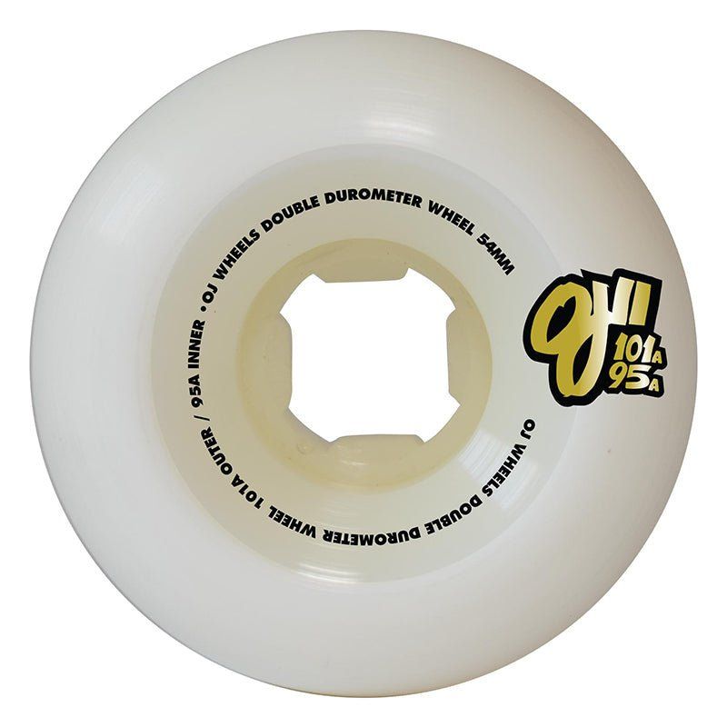 OJ 53mm 101a/95a Double Duro White Mini Combo Skateboard Wheels 4pk 5150 Skate Shop