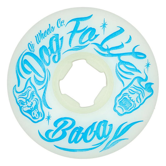 OJ 54mm 99a Sammy Baca Dog Fo Life Original White EZ EDGE Skateboard Wheels 4pk - 5150 Skate Shop