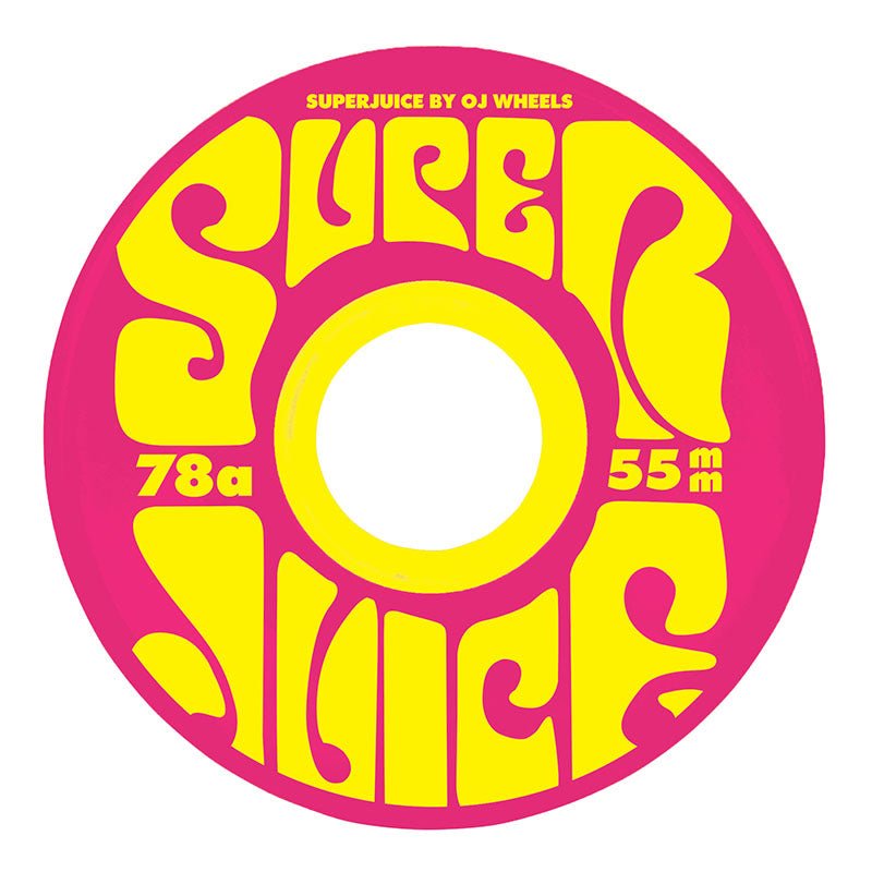 OJ 55mm 78a Mini Super Juice Blazing Pink Skateboard Wheels 4pk - 5150 Skate Shop