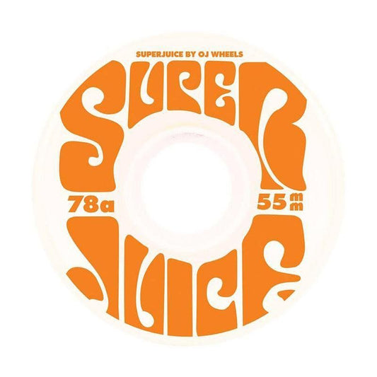 OJ 55mm 78a Mini Super Juice White Skateboard Wheels 4pk 5150 Skate Shop