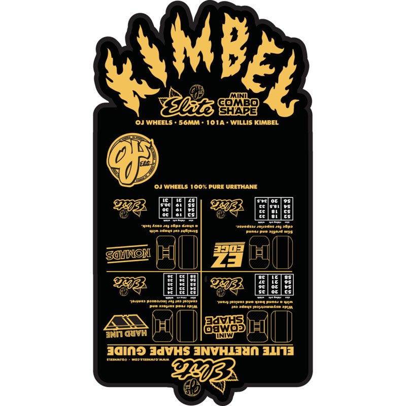 OJ 56mm 101a Kimbel Kegger Barrel Elite Mini Combo Skateboard Wheels 4pk-5150 Skate Shop