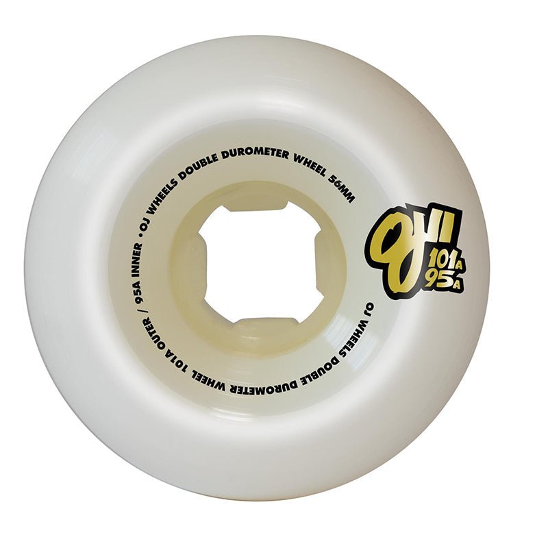 OJ 56mm 101a/95a Double Duro White Mini Combo Skateboard Wheels 4pk-5150 Skate Shop