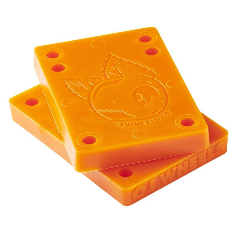 OJ Juice Cubes 3/8" Orange Skateboard Risers 2pk - 5150 Skate Shop
