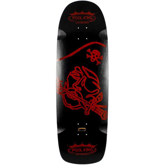 Pool King 10.375" x 33.75" Pirate Black/Red Skateboard Deck - 5150 Skate Shop