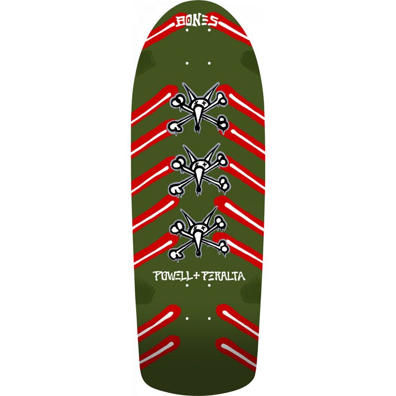 Powell Peralta 10" x 30" OG Rat Bones Olive Green Skateboard Deck - 5150 Skate Shop