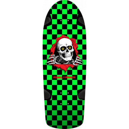 Powell Peralta 10" x 30" OG Ripper Checker Green/Black Skateboard Deck-5150 Skate Shop