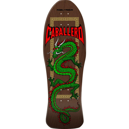 Powell Peralta 10" x 30" Steve Caballero Chinese Dragon Reissue Deck Brown Stain Skateboard Deck - 5150 Skate Shop