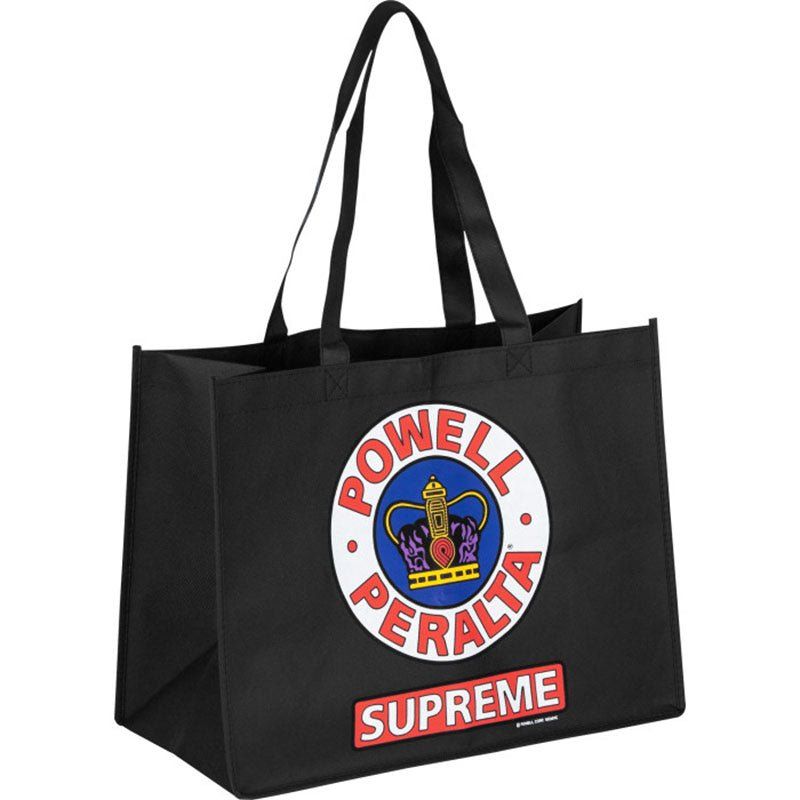 Powell Peralta 12" x 16" Supreme Shopping Bag Non Woven Black 5150 Skate Shop