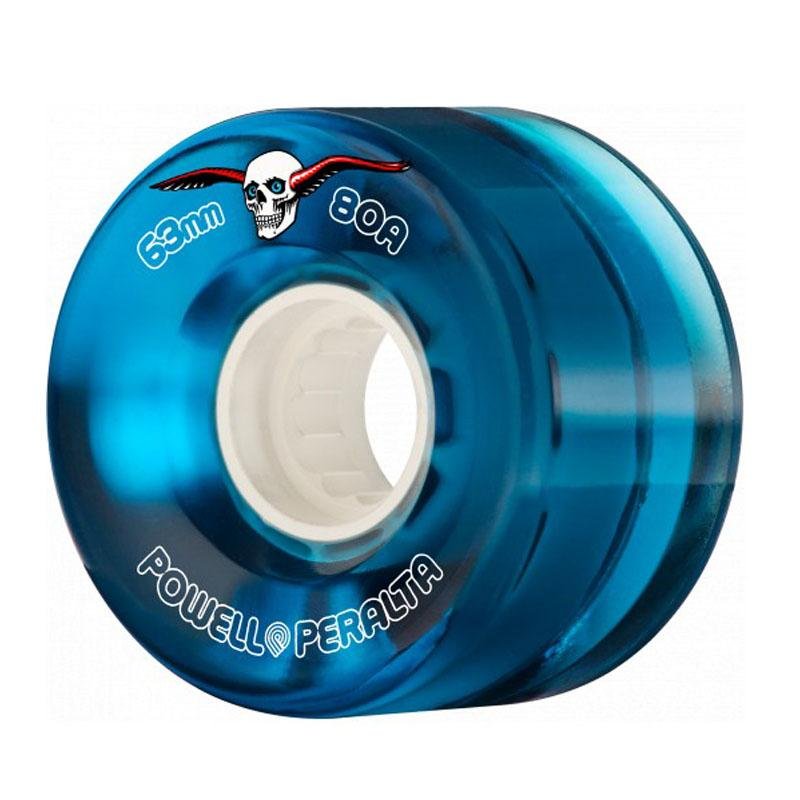 Powell Peralta 63mm 80a Clear Cruiser Blue Skateboard Wheels 4pk - 5150 Skate Shop
