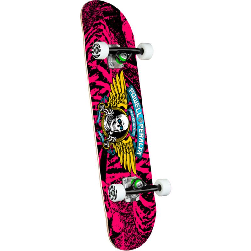 Powell Peralta 7" x 28" Winged Ripper Pink Birch Complete Skateboard-5150 Skate Shop