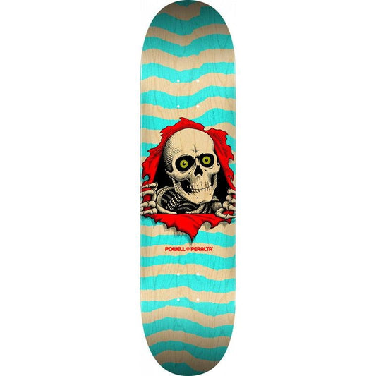 Powell Peralta 8" x 31.45" Ripper Deck Nat/Turq Skateboard Deck-5150 Skate Shop