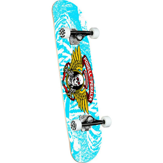 Powell Peralta 8" x 31.45" Winged Ripper Birch White/Blue Complete Skateboard - 5150 Skate Shop