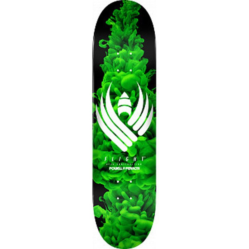 Powell Peralta 8.25" x 31.95" Color Burst Green Flight Skateboard Deck - 5150 Skate Shop