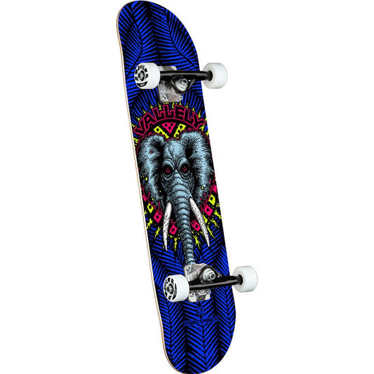 Powell Peralta 8.25" x 31.95" Vallely Elephant Birch Royal Blue Complete Skateboard - 5150 Skate Shop