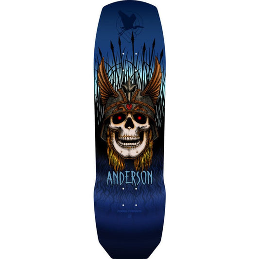 Powell Peralta 9.13" x 32.8" Pro Andy Anderson Heron 7-Ply Maple Blue Skateboard Deck - 5150 Skate Shop