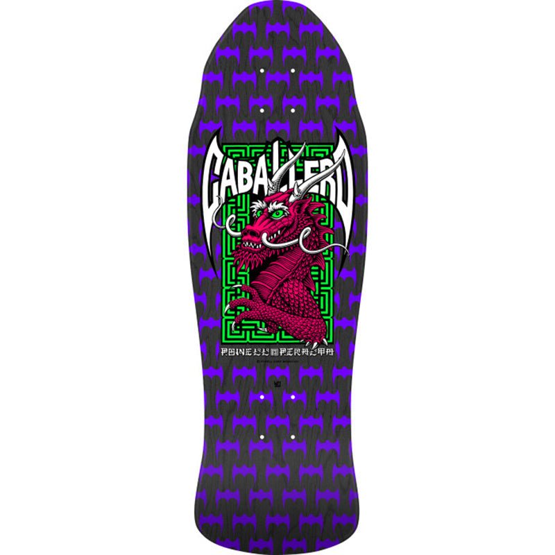 Powell Peralta 9.625" x 29.75" Steve Caballero Street Reissue Black Stain Skateboard Deck - 5150 Skate Shop
