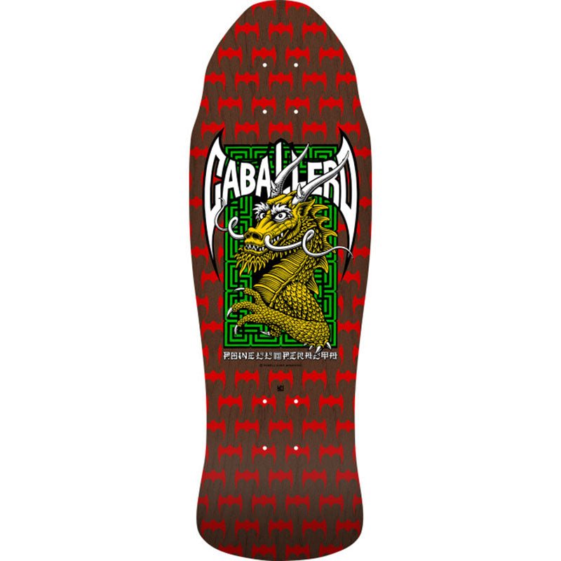 Powell Peralta 9.625" x 29.75" Steve Caballero Street Reissue Red/Brown Skateboard Deck - 5150 Skate Shop