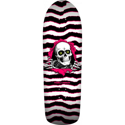 Powell Peralta 9.89" x 31.32" Old School Ripper White/Pink Skateboard Deck-5150 Skate Shop