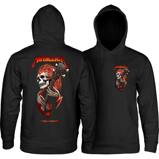 Powell Peralta Metallica Collab Hooded Sweatshirt Mid Weight Black-5150 Skate Shop