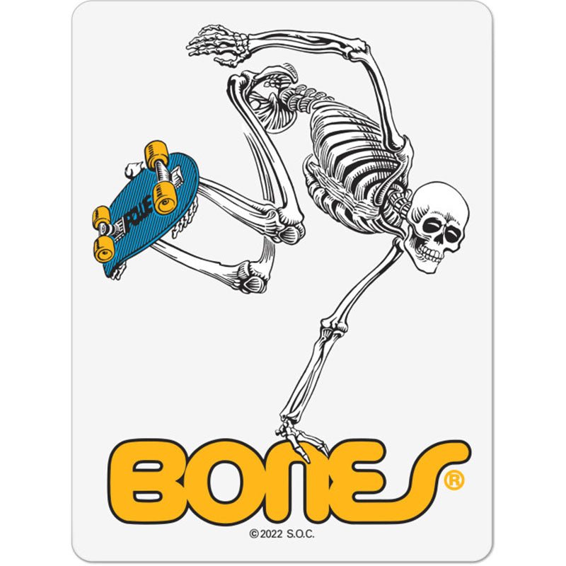 Powell Peralta Skateboarding 4" Skeleton Sticker Clear-5150 Skate Shop