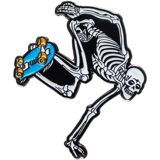 Powell Peralta Skateboarding Skeleton Lapel Pin 3 Glow in the Dark Skeleton-5150 Skate Shop