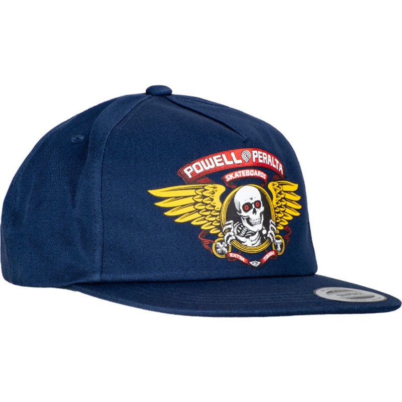 Powell Peralta Winged Ripper Snap Back Cap Navy Hat - 5150 Skate Shop