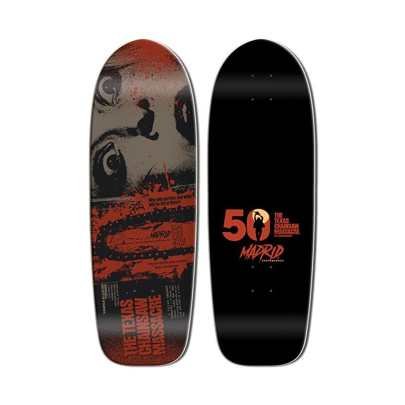 PRE-ORDER Madrid x Texas Chainsaw Hardesty 9.5" x 29.25" Reto Marty Shape Skateboard Deck-5150 Skate Shop