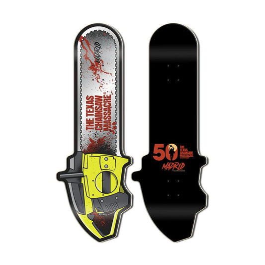 PRE-ORDER Madrid x Texas Chainsaw Massacre 11.125 x 32.5" Chainsaw Shaped Skateboard Deck - 5150 Skate Shop