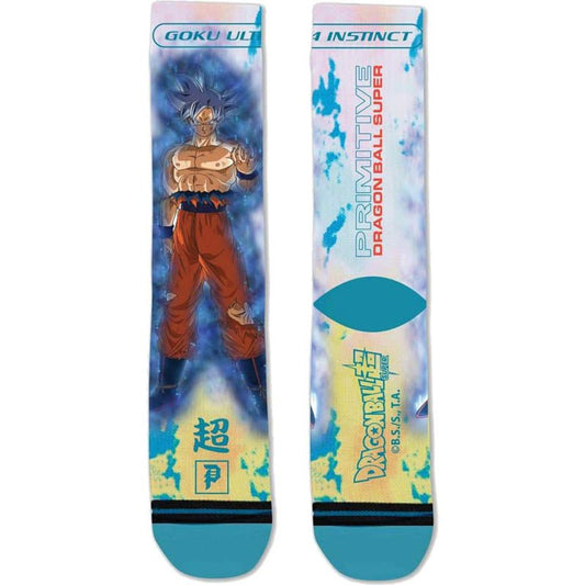 Primitive Skateboards DBS2 Goku Ultra Instinct Teal Crew Socks-5150 Skate Shop