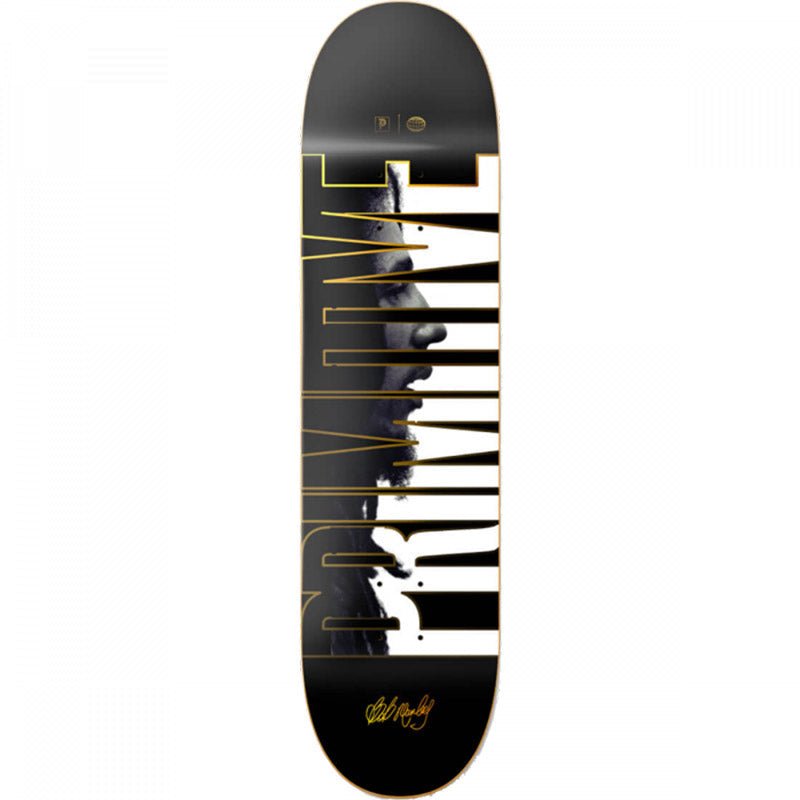 Primitive x Bob Marley 8.25" x 31.85" Tribute Black/White Skateboard Deck-5150 Skate Shop