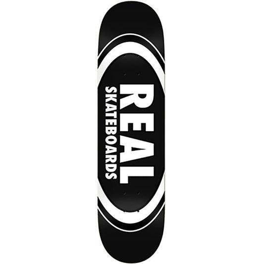 Real 8.25" x 32" Classic Oval BLACK Skateboard Deck - 5150 Skate Shop