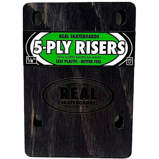 Real Skateboards 1/4" 5-Ply Wooden Risers for Venture Trucks 2pk - 5150 Skate Shop