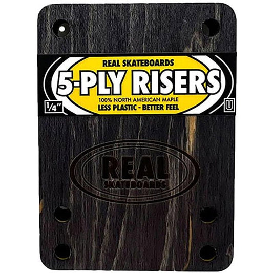Real Skateboards 1/4" 5-Ply Wooden Universal Risers 2pk - 5150 Skate Shop