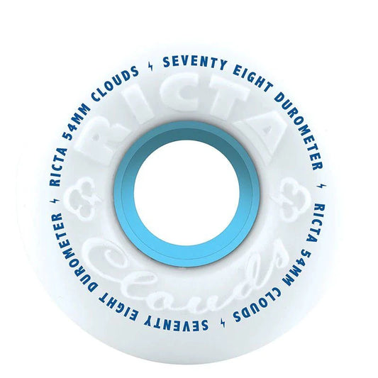 Ricta 54mm 78a Clouds White Skateboard Wheels 4pk 5150 Skate Shop