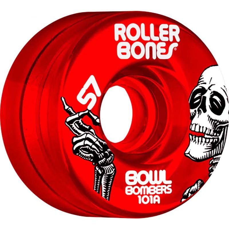 RollerBones 57mm 101A Bowl Bombers Red Roller Skate Wheels 8pk - 5150 Skate Shop